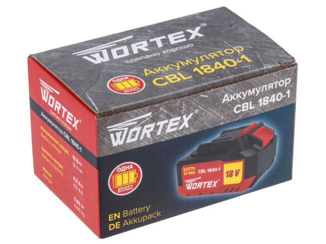 Аккумулятор WORTEX CBL 1840-1 18.0 В, 4.0 А*ч, Li-Ion ALL1 - фото4