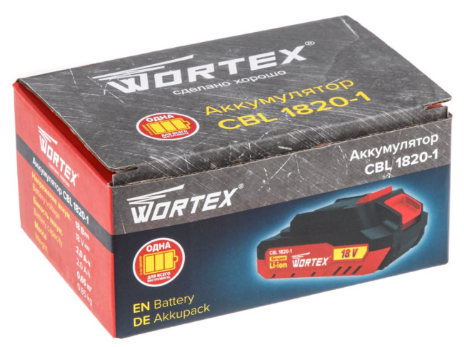 Аккумулятор WORTEX CBL 1820-1 18.0 В, 2.0 А*ч, Li-Ion ALL1 - фото4