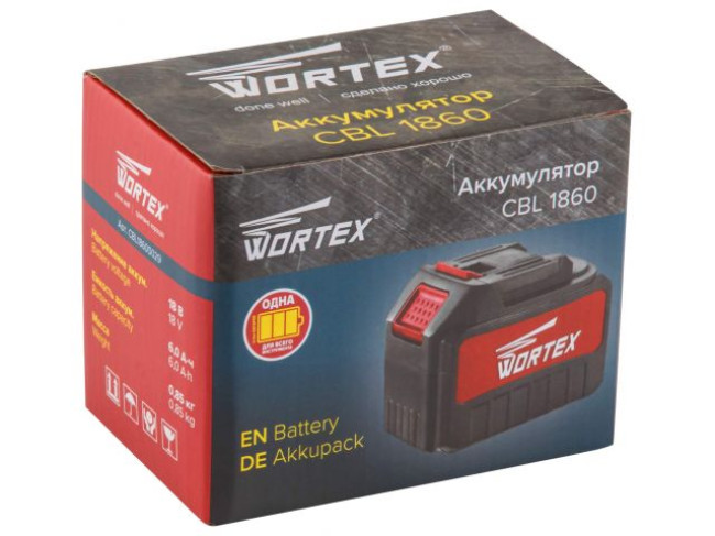 Аккумулятор WORTEX CBL 1860 18.0 В, 6.0 А*ч, Li-Ion ALL1 - фото4
