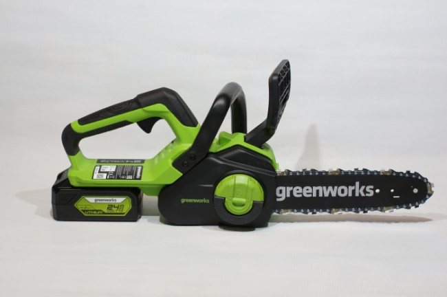 Цепная пила аккумуляторная Greenworks 24V G24CS25K2 (1хАКБ 2Ач и ЗУ) - фото3