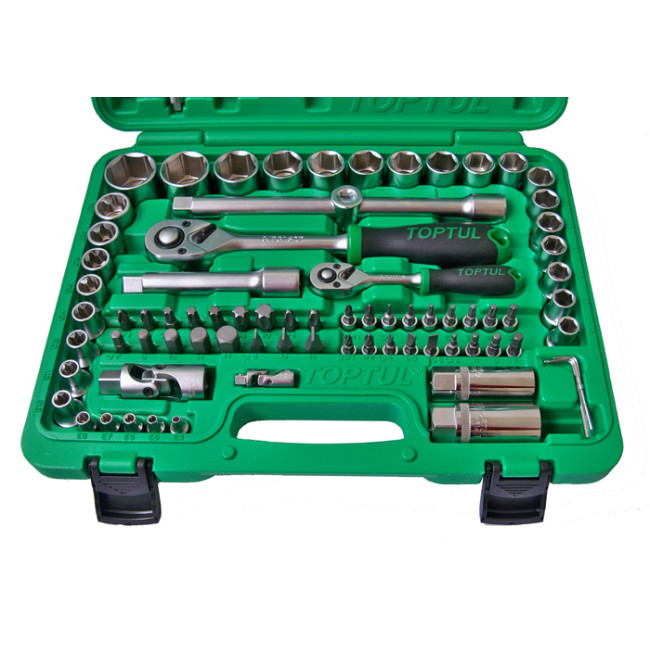 Набор головок и бит TOPTUL 108 предметов 1/4",1/2" 6гр. GCAI108R фото-2