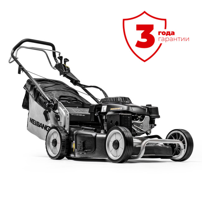 Газонокосилка самоходная Weibang WB537SC V 3IN1 PRO (53см/196см3/3 скорости/выброс 3в1/кардан) - фото1