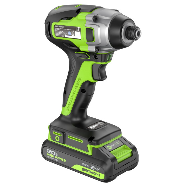 Винтоверт ударный аккумуляторный Greenworks 24V GD24ID3 (без АКБ и ЗУ) 3802807 Винтоверт ударный аккумуляторный Greenworks 24V GD24ID3 (без АКБ и ЗУ) 3802807