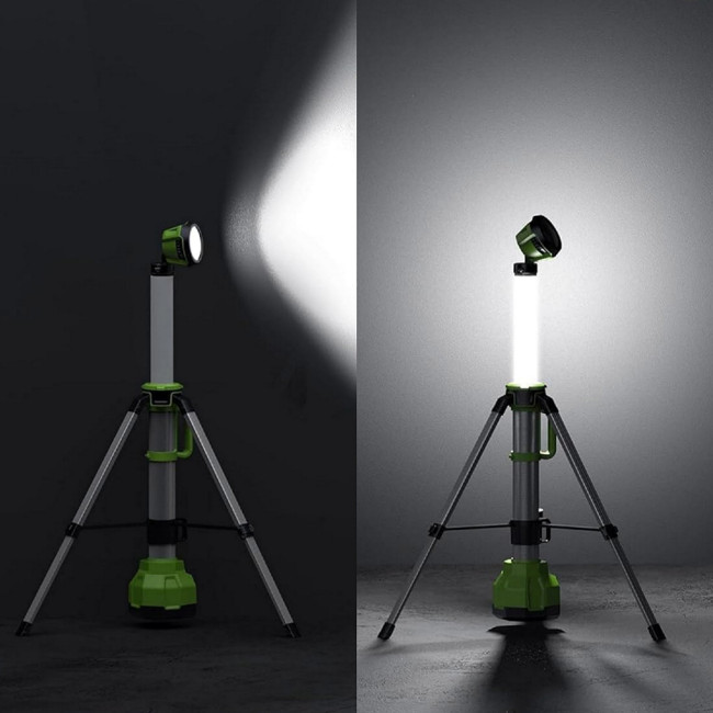 Мачта светодиодная осветительная 2-в-1 аккумуляторная Greenworks G120WLS 24V (без АКБ и ЗУ) 3401107 фото-5