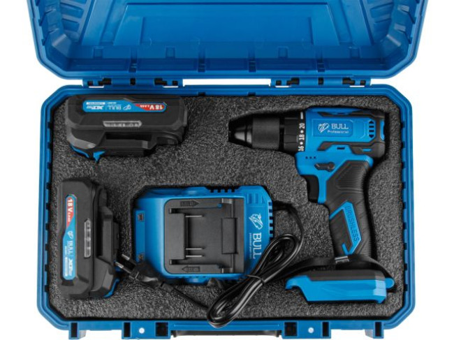 Аккумуляторная дрель-шуруповерт BULL SR 1804 R-series в чемодане XLTpro 2329056 фото-7 Аккумуляторная дрель-шуруповерт BULL SR 1804 R-series в чемодане XLTpro 2329056 фото-7