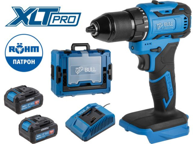 Аккумуляторная дрель-шуруповерт BULL SR 1804 R-series Xcase XLTpro 2329057 Аккумуляторная дрель-шуруповерт BULL SR 1804 R-series Xcase XLTpro 2329057