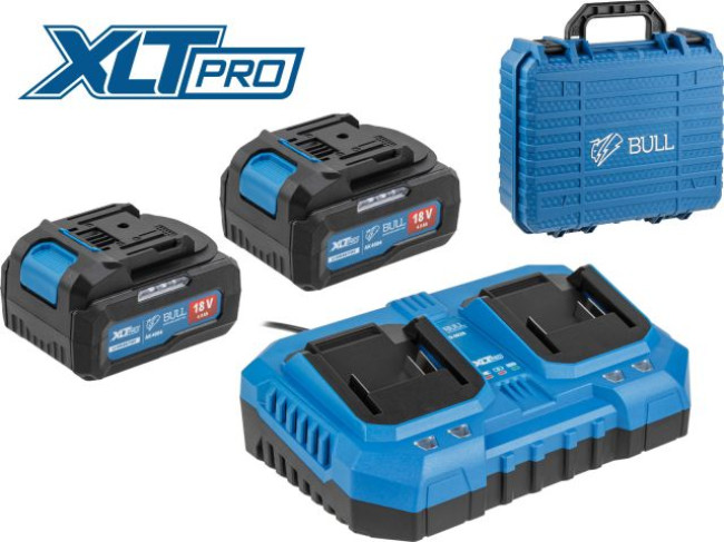 Набор аккумулятор 2х4 А*ч и зарядное устройство 2х4 А BULL XLTpro в чем. SET 2329062