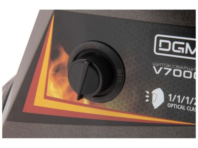 Щиток сварщика с самозатемняющимся светофильтром DGM V7000 (пламя) фото-4 Щиток сварщика с самозатемняющимся светофильтром DGM V7000 (пламя) фото-4