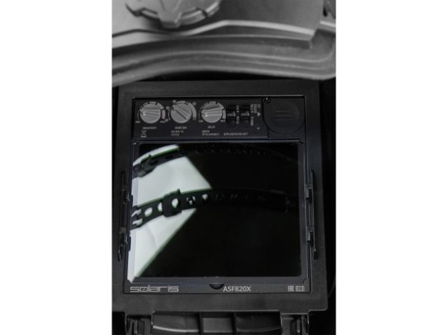 Щиток сварщика с самозатемняющимся светофильтром Solaris ASF820X (серый металлик) фото-4 Щиток сварщика с самозатемняющимся светофильтром Solaris ASF820X (серый металлик) фото-4