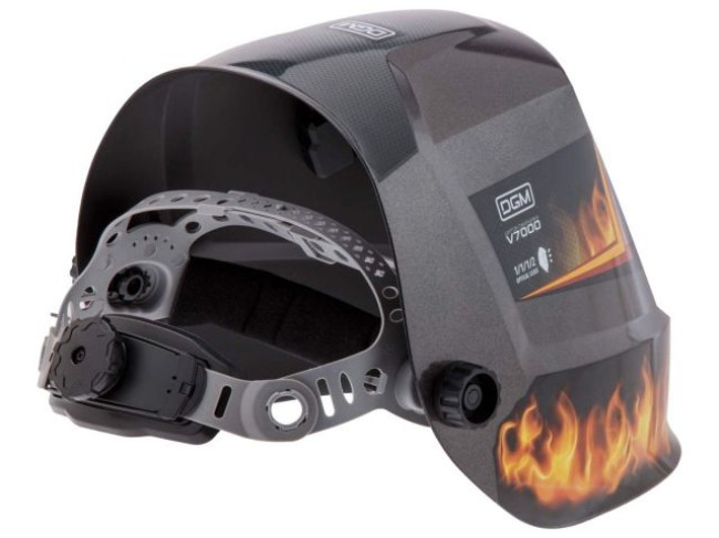 Щиток сварщика с самозатемняющимся светофильтром DGM V7000 (пламя) фото-3 Щиток сварщика с самозатемняющимся светофильтром DGM V7000 (пламя) фото-3