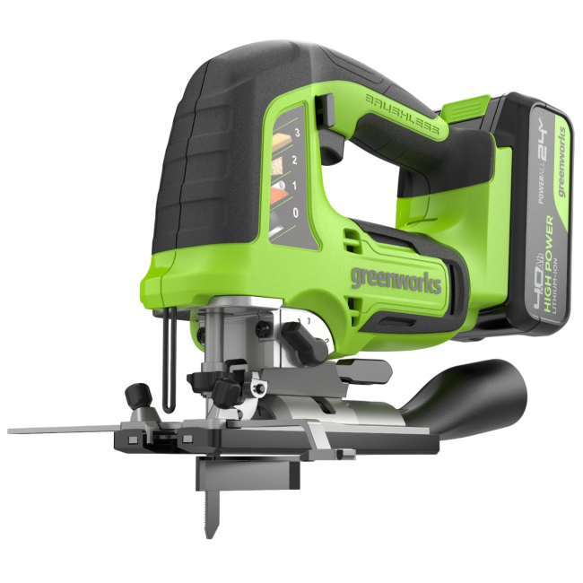 Лобзик аккумуляторный Greenworks 24V GD24JS120 (1хАКБ4Ач и ЗУ) - фото1 Лобзик аккумуляторный Greenworks 24V GD24JS120 (1хАКБ4Ач и ЗУ) - фото1