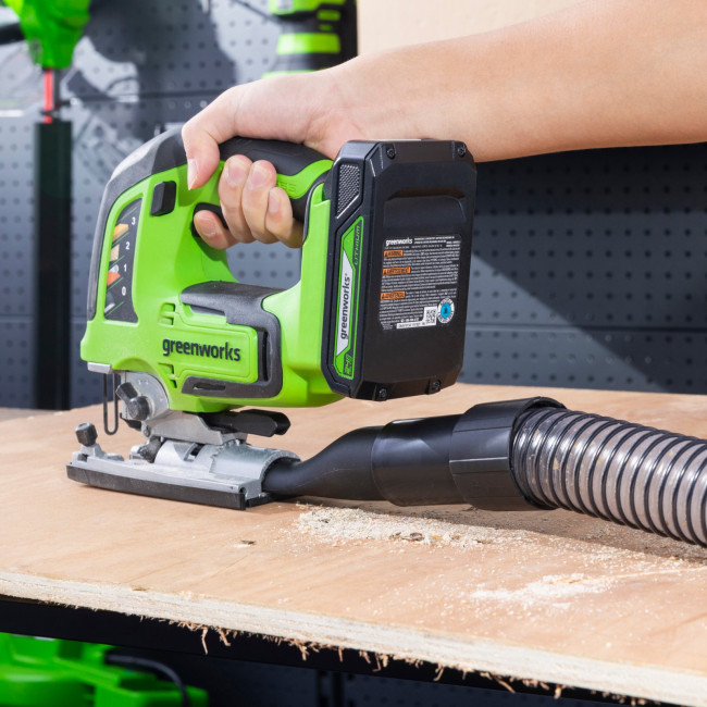 Лобзик аккумуляторный Greenworks 24V GD24JS120 (1хАКБ4Ач и ЗУ) - фото2 Лобзик аккумуляторный Greenworks 24V GD24JS120 (1хАКБ4Ач и ЗУ) - фото2