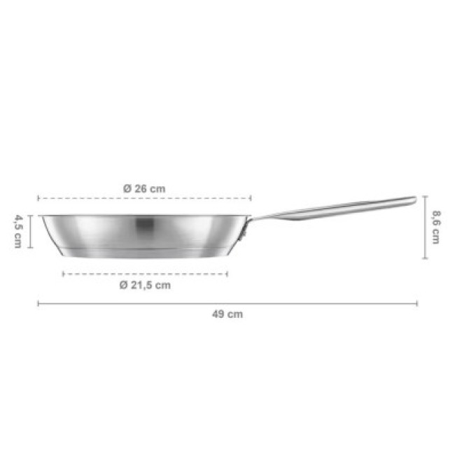 Сковорода Fiskars All Steel 26 см (1064744) фото-3 Сковорода Fiskars All Steel 26 см (1064744) фото-3