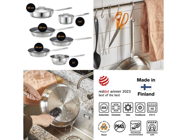 Сковорода Fiskars All Steel 26 см (1064744) - фото2 Сковорода Fiskars All Steel 26 см (1064744) - фото2