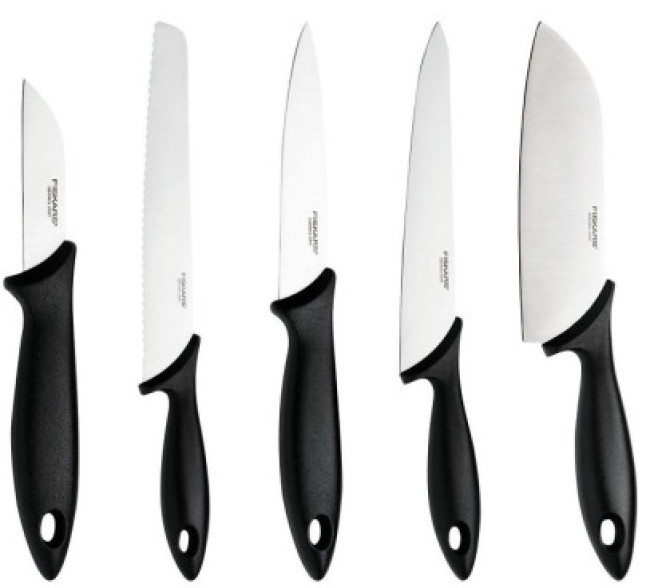 Набор ножей в деревянном блоке Fiskars Essential (1023782) - фото2 Набор ножей в деревянном блоке Fiskars Essential (1023782) - фото2