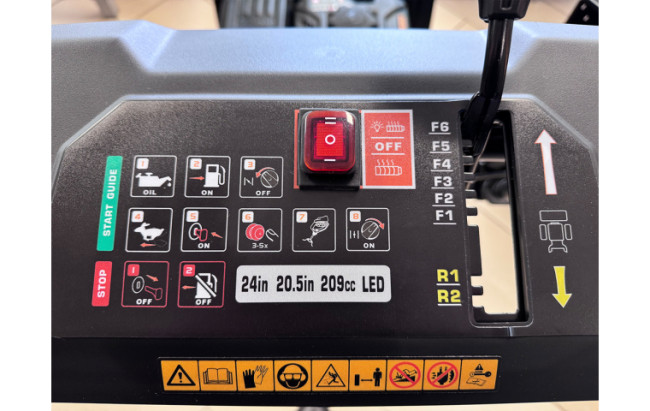 Снегоуборщик бензиновый RATO RT0724 (209 см. куб., 61 см, 6 вперед/2 назад, ручной старт, фара, подогрев ручек) фото-3