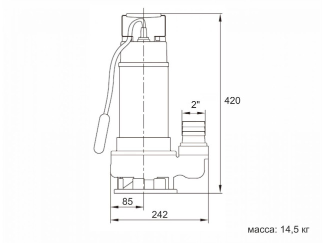 Насос погружной фекальный Marvel 1200 FE 333/12 A&P - фото2