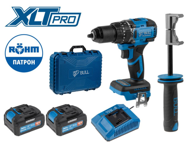 Аккумуляторная дрель-шуруповерт BULL SR 1806 R-series Xcase XLTpro - фото1