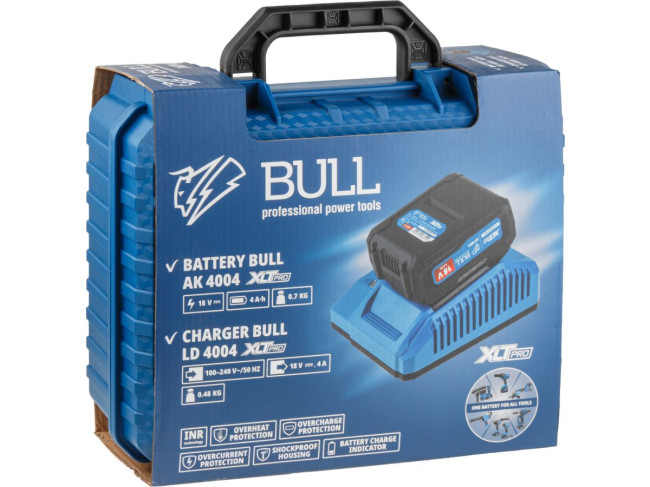 Набор аккумулятор 4 А*ч и зарядное устройство 1х4 А BULL XLTpro в чем. SET 2329061 фото-3