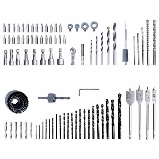 Набор сверл, бит и коронок Greenworks в кейсе, 90 предметов фото-2 Набор сверл, бит и коронок Greenworks в кейсе, 90 предметов фото-2