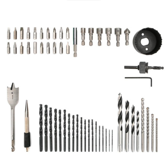 Набор сверл, бит и коронок Greenworks в кейсе, 60 предметов фото-2 Набор сверл, бит и коронок Greenworks в кейсе, 60 предметов фото-2