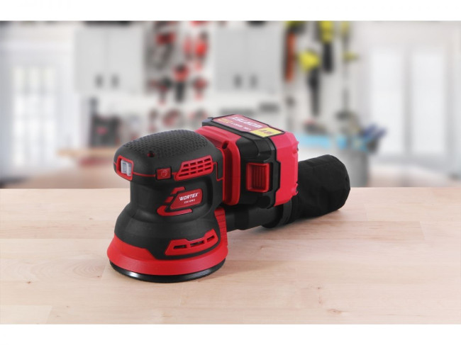 Аккум. эксцентриковая шлифмашина WORTEX COS 1218 E ALL1 XLT c акб и з/у фото-2