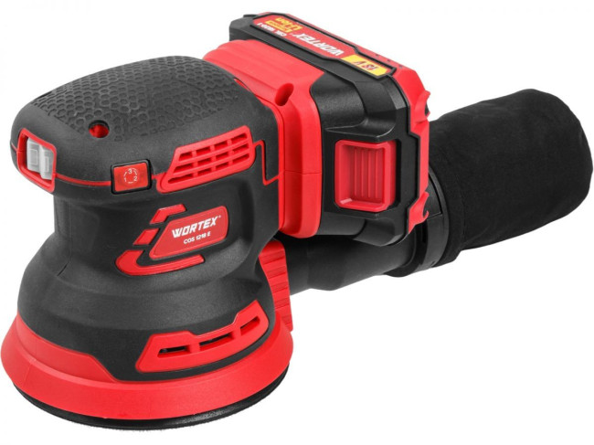 Аккум. эксцентриковая шлифмашина WORTEX COS 1218 E ALL1 XLT c акб и з/у фото-6