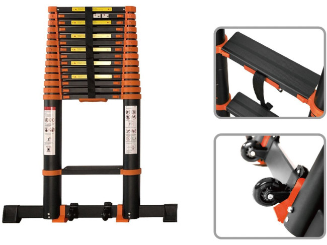 Лестница телескопическая 1-секц. алюм. 430см, 11 ступ. BLACK LINE STARTUL (ST9931-043) Лестница телескопическая 1-секц. алюм. 430см, 11 ступ. BLACK LINE STARTUL (ST9931-043)