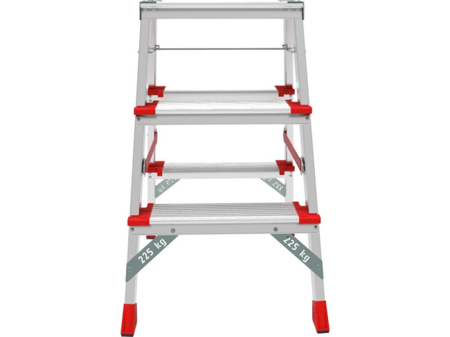 Лестница-стремянка алюм. двухст.67 см 3 ступ. 4,9кг NV 3127 Новая высота фото-4