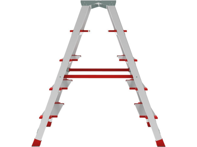 Лестница-стремянка алюм. двухст. 110 см 5 ступ. 7,5кг NV 3127 Новая высота фото-5