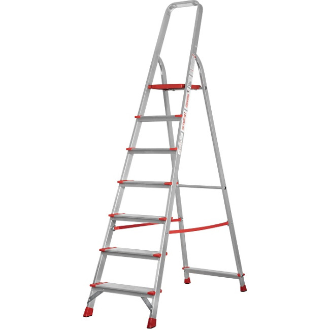 Лестница-стремянка алюм. проф. с широкой ступенью 151 см 7 ступ. 8кг NV3117 Новая Высота фото-2