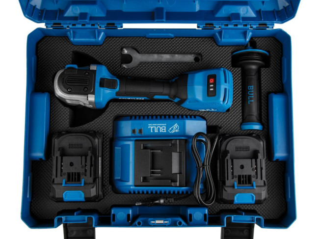 Аккум. углошлифмашина BULL CSG 1812-1 SR Xcase XLTpro 2 АКБx6 Ач БЕСЩЕТ, Безредукторный тип 1333998 - фото2