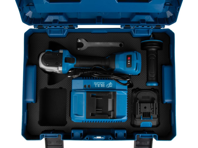 Аккум. углошлифмашина BULL CSG 1812-1 SR Xcase XLTpro 1 АКБx4 Ач БЕСЩЕТ, Безредукторный тип 1333997 фото-3