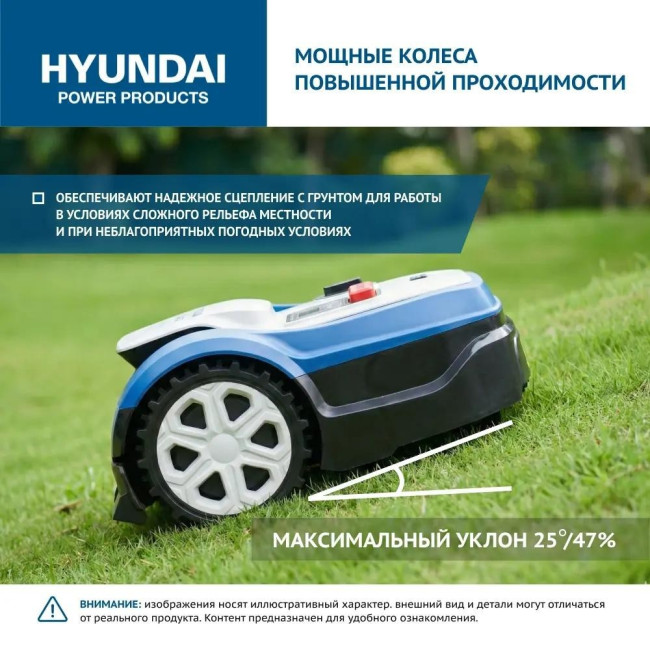 Газонокосилка-робот аккумуляторная HYUNDAI L-CORTEX-7 фото-5