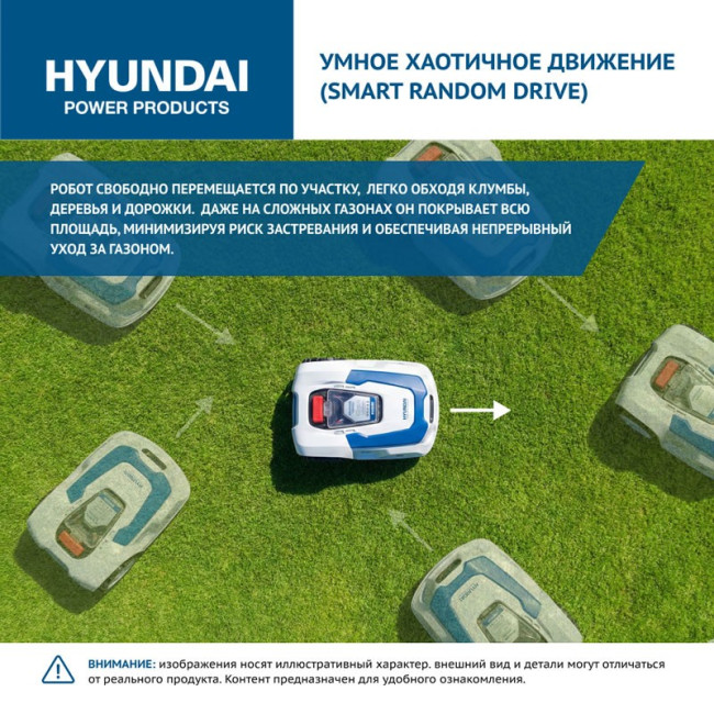 Газонокосилка-робот аккумуляторная HYUNDAI L-CORTEX-5 фото-5