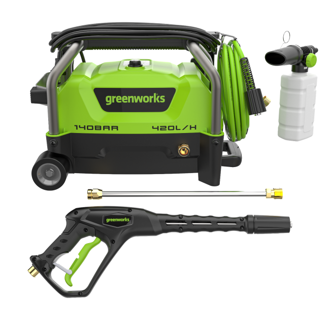 Мойка высокого давления электрическая Greenworks PW3140, 1900 Вт, 140 бар фото-2