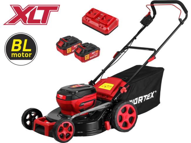 Газонокосилка аккумуляторная WORTEX CLM 4536 XLT SET (2х4 Ач акб+ЗУ) - фото1
