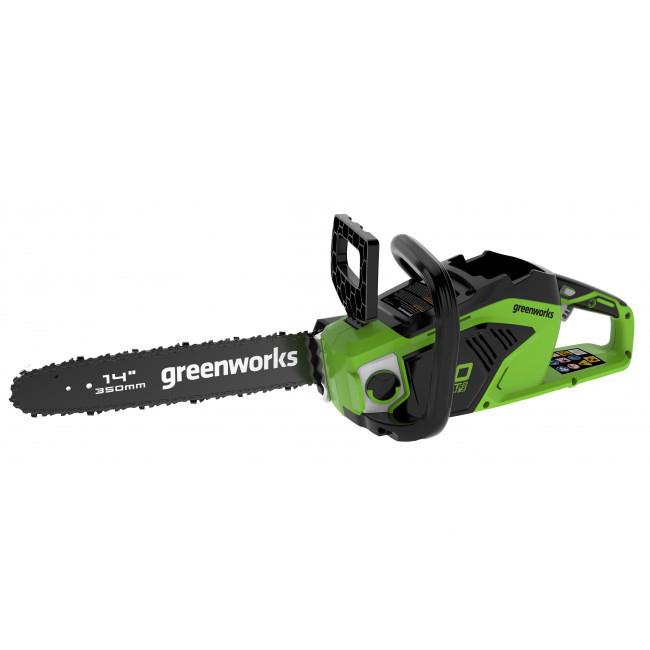 Цепная пила аккумуляторная Greenworks 40V GD40CS15 (4 Ач АКБ и ЗУ) 35см фото-8 Цепная пила аккумуляторная Greenworks 40V GD40CS15 (4 Ач АКБ и ЗУ) 35см фото-8