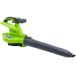 Воздуходув-пылесос садовый аккумуляторный Greenworks 40V GD40BVIIK5 (1хАКБ 5Ач и ЗУ) - фото2