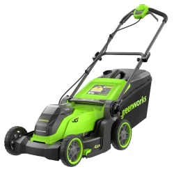 Газонокосилка аккумуляторная Greenworks GD40LM411, бесщеточная, 1 АКБ 4Ач и ЗУ (2521007UB) - фото