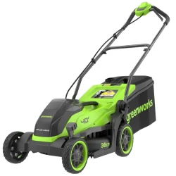 Газонокосилка аккумуляторная Greenworks GD40LM361, бесщеточная, 1хАКБ 4Ач и ЗУ (2520807UB) - фото