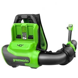 Ранцевая воздуходувка аккумуляторная Greenworks GD40BPG2, 40V, бесщеточная, с 1хАКБ 4 Ач и ЗУ (2408107UB) - фото