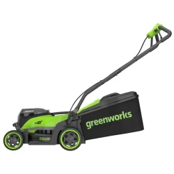 Газонокосилка аккумуляторная Greenworks GD24X2LM361, 2х24V, 36 см, бесщеточная, без АКБ и ЗУ (2520707) - фото2