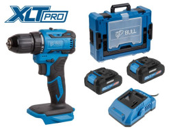 Аккум. дрель-шуруповерт BULL SR 1804 Xcase XLTpro БЕСЩЕТ., Импульс., 18 В, 45 Н*м, 2х2 А*ч, з/у 2 А (шурупы до 10 мм) - фото