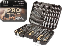 Набор головок и ключей PRO STARTUL DAKAR 219пр. 1/4",3/8",1/2"  (PRO-219DK) - фото