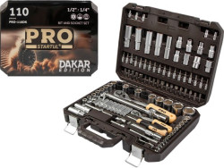 Набор головок и бит 110пр. 1/4",1/2" PRO STARTUL DAKAR (PRO-110DK) - фото