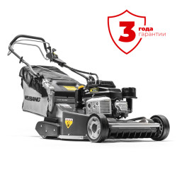 Газонокосилка Weibang WB567SK V-R PRO (56см/179см3/Kawasaki/3 скорости/задний ролик/алюминиевая дека) - фото