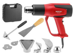 Термовоздуходувка WORTEX HG 6120-1 в чем. + набор сопл арт.0334324 - фото