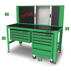 Тележка для инструмента MINI 5 секций TOPTUL (TCAB0501) - фото2, картинка2 Тележка для инструмента MINI 5 секций TOPTUL (TCAB0501) - фото2