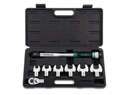 Ключ динамометрический 10-80 Н/м 1/2" + рожковые насадки 17-29мм TOPTUL (GAAI0801) - фото